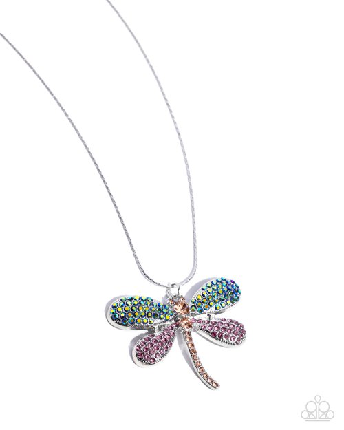 Dragonfly Defiance - Purple - Paparazzi Necklace Image
