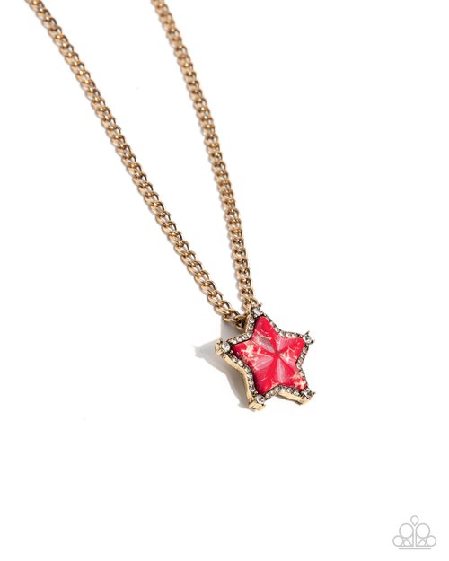 Lone Star Story - Red - Paparazzi Necklace Image