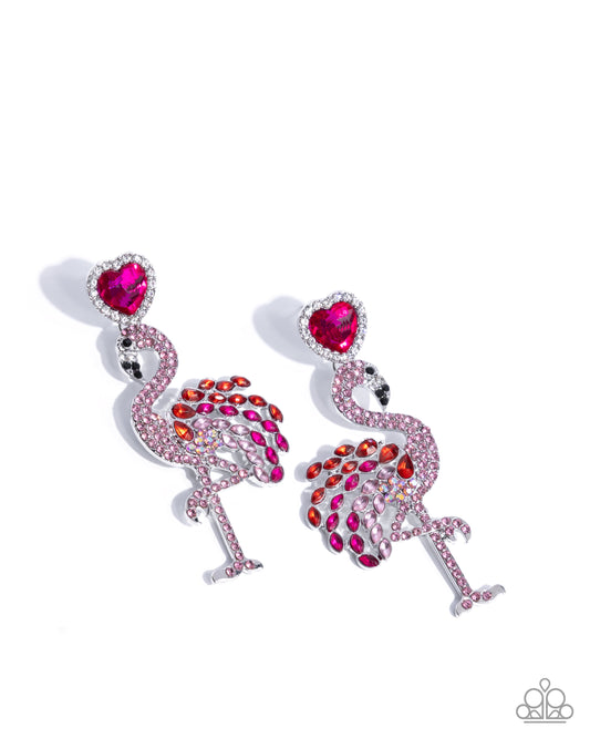 Paparazzi Earring ~ Flamingo Freestyle - Pink