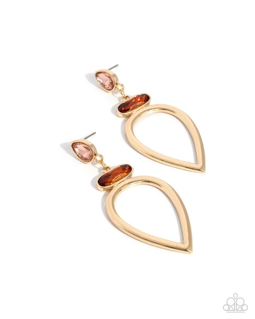 Cultured Chic - Brown - Paparazzi Earring Image