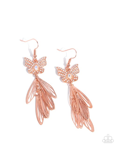 Fairy Dust - Copper - Paparazzi Earring Image