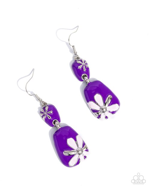 Floral Familia - Purple - Paparazzi Earring Image