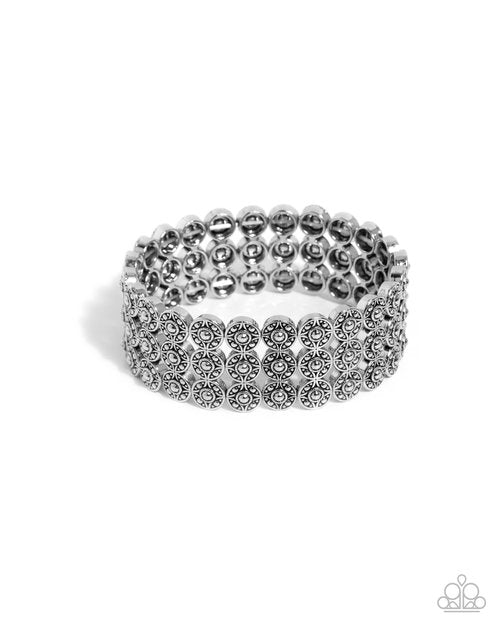 Passionate Pattern - Silver - Paparazzi Bracelet Image