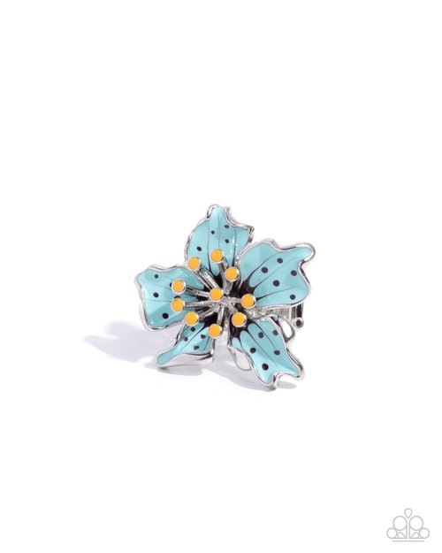 Fast Florals - Blue - Paparazzi Ring Image