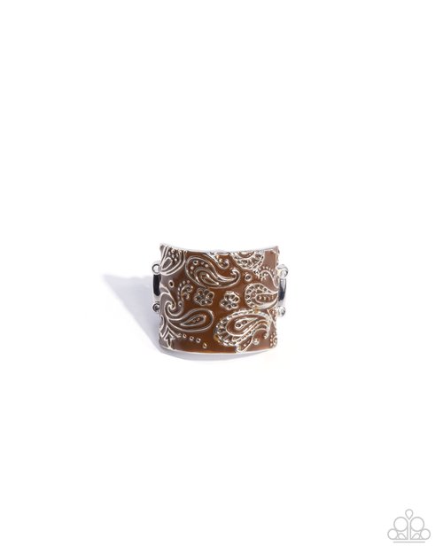 PAISLEY Talk - Brown - Paparazzi Ring Image