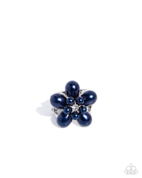 Showstopping Pearls - Blue - Paparazzi Ring Image