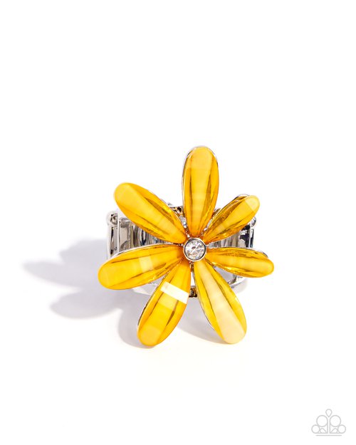 Floral Feasibility - Yellow - Paparazzi Ring Image