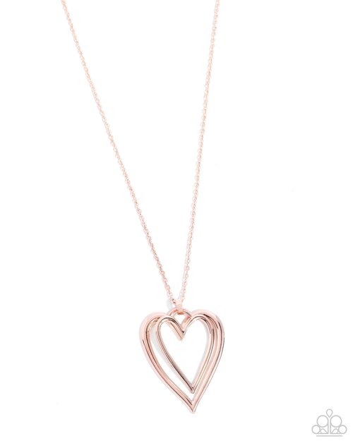 Lets HEART At the Very Beginning - Gold - Paparazzi Necklace Image