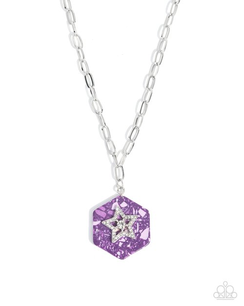 Stellar Sediment - Purple - Paparazzi Necklace Image