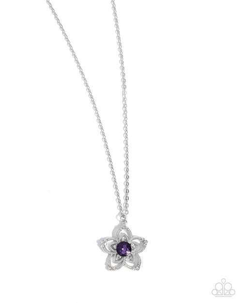 Floral Flow - Purple - Paparazzi Necklace Image