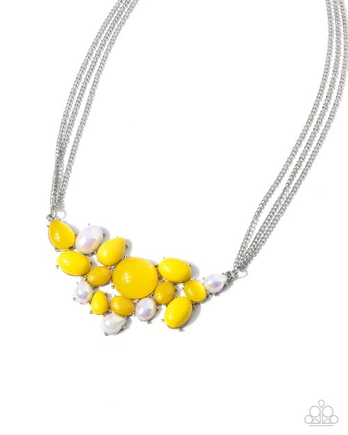 Shimmery Supply - Yellow - Paparazzi Necklace Image