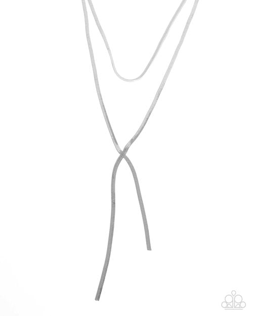 Monochromatic Movement - Silver - Paparazzi Necklace Image