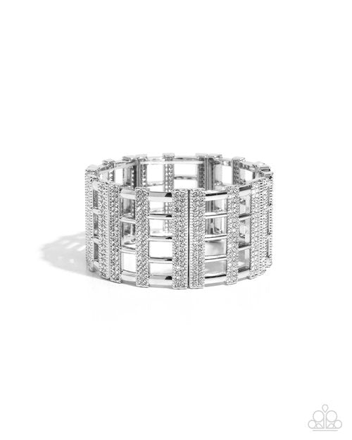 Vertical Vanity - White - Paparazzi Bracelet Image