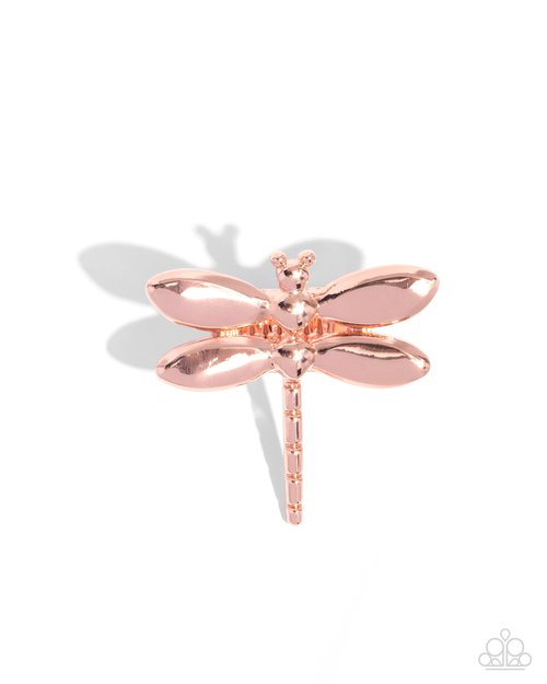 Durable Dragonfly - Copper - Paparazzi Ring Image