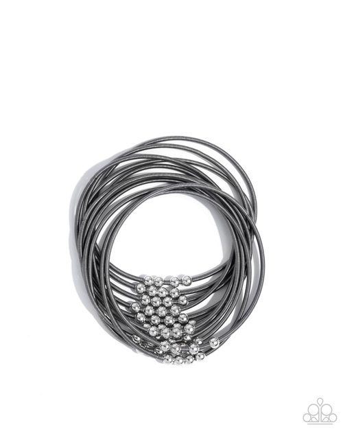 Mechanic Mural - Black - Paparazzi Bracelet Image