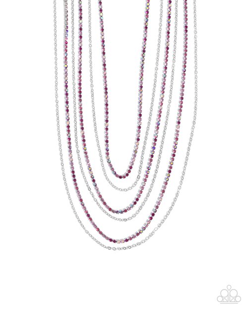 Pronged Purpose - Pink - Paparazzi Necklace Image