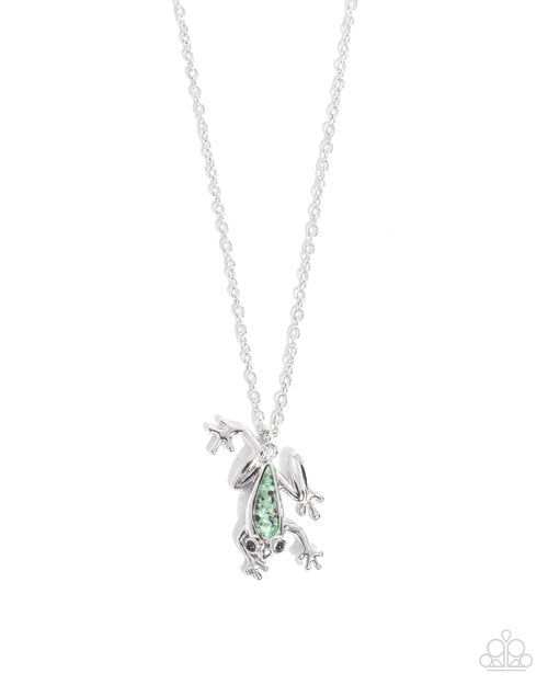 Flashy Tree Frog - Green - Paparazzi Necklace Image