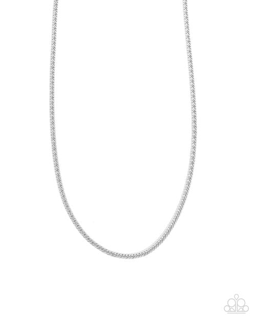 Curb Chairman - Silver - Paparazzi Necklace Image
