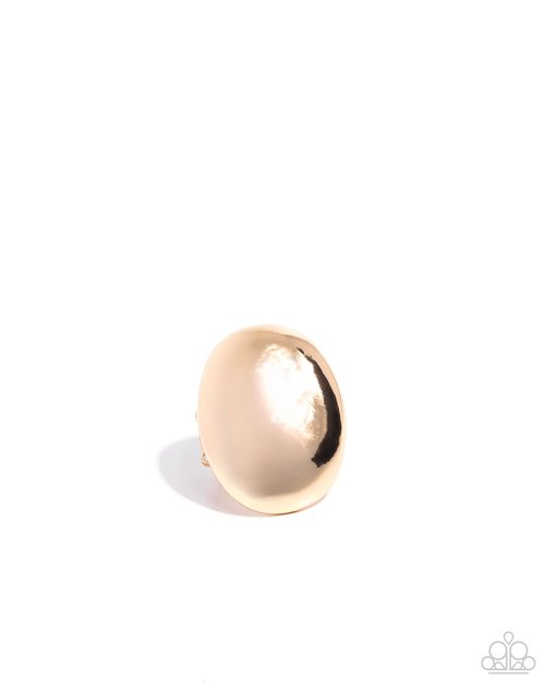 Omniscient Oval - Gold - Paparazzi Ring Image