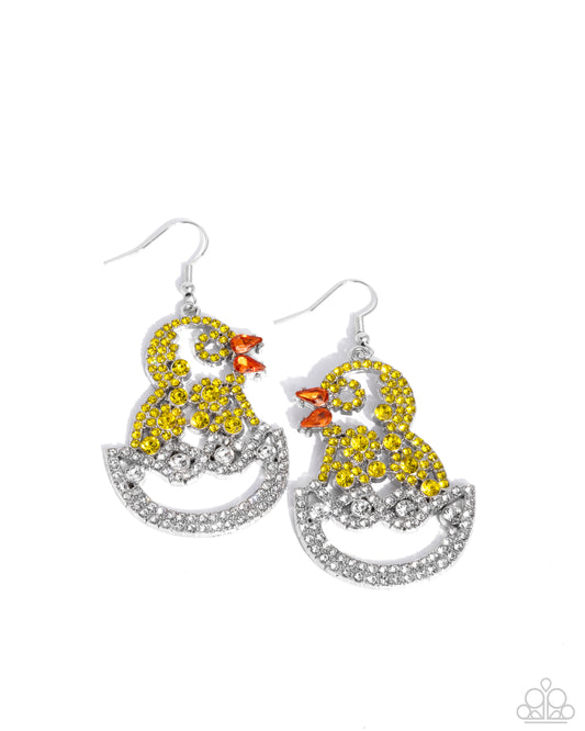 Paparazzi Earring ~ Chick Couture - Yellow