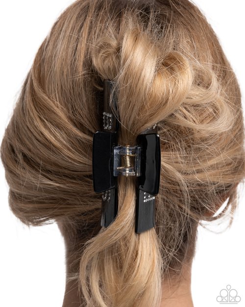 Boss Backdrop - Black - Paparazzi Hair Accessories Image