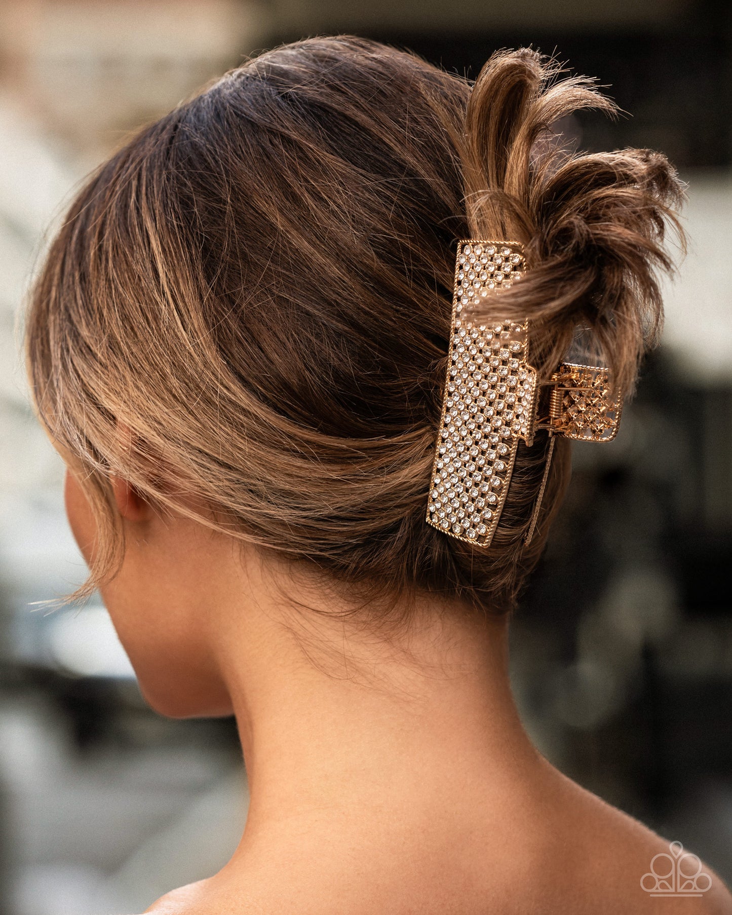 Glittery Gesture - Gold - Paparazzi Hair Accessories Image