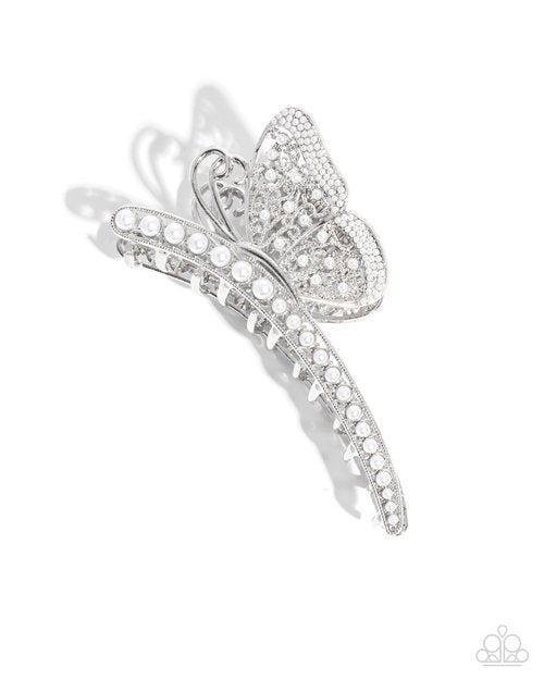 Pastoral Pearls - White - Paparazzi Hair Accessories Image