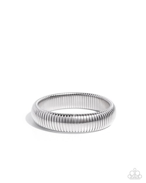 Flashy Fringe - Silver - Paparazzi Bracelet Image