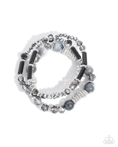 Colorful Conversation - Black - Paparazzi Bracelet Image