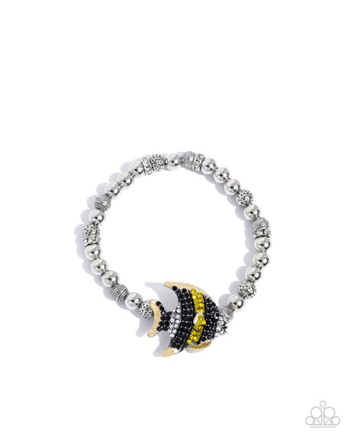 Admirable Angelfish - Yellow - Paparazzi Bracelet Image