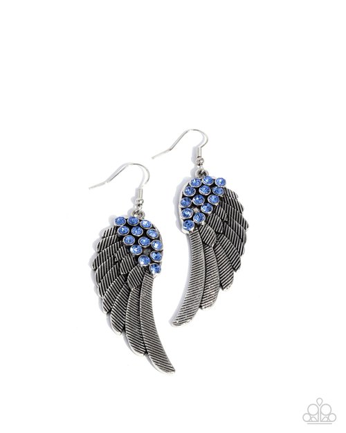 Angelic Abundance - Blue - Paparazzi Earring Image