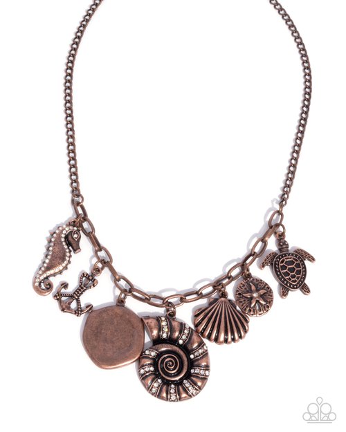 Coastal Composure - Copper - Paparazzi Necklace Image