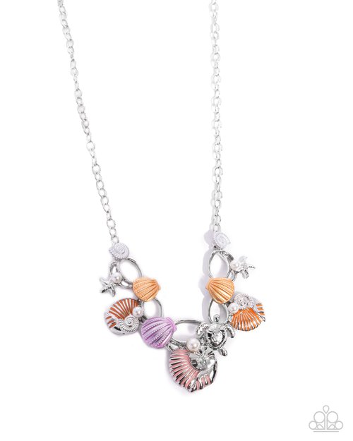 Oceanic Octave - Orange - Paparazzi Necklace Image