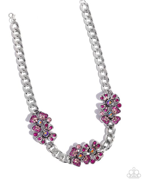Fairy Florals - Pink - Paparazzi Necklace Image