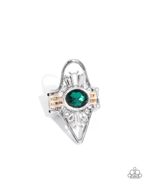 Painted Palooza - Green - Paparazzi Ring Image