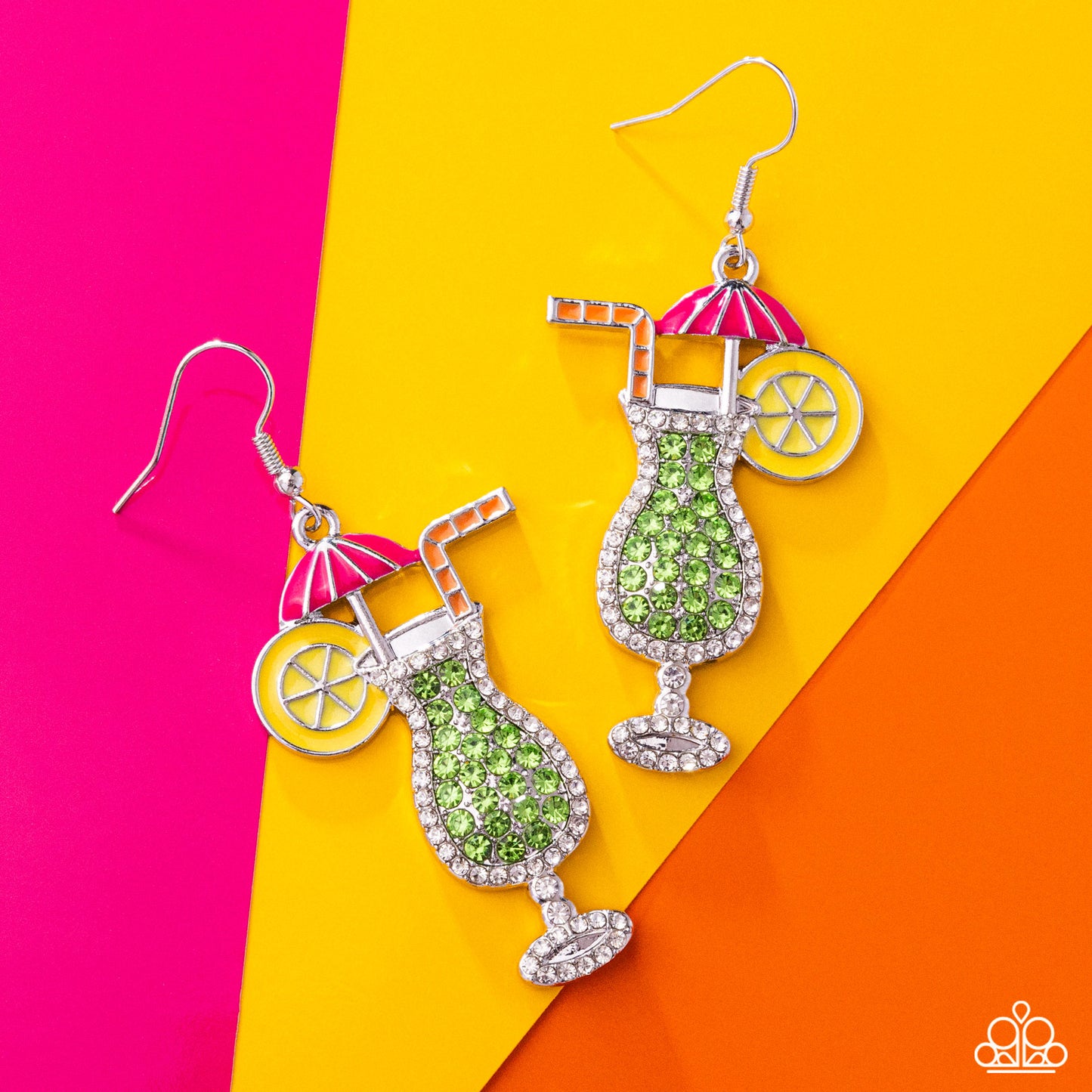 Delightful Daiquiri - Green - Paparazzi Earring Image