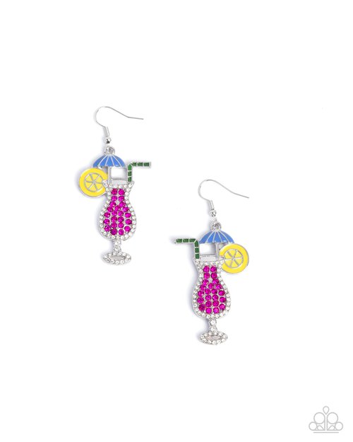 Delightful Daiquiri - Pink - Paparazzi Earring Image