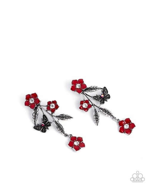 Whimsical Weekend - Red - Paparazzi Earring Image