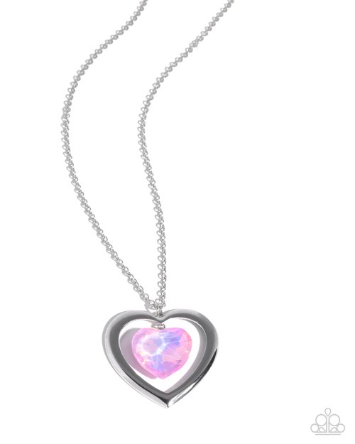 Heartfelt Hemisphere - Pink - Paparazzi Necklace Image