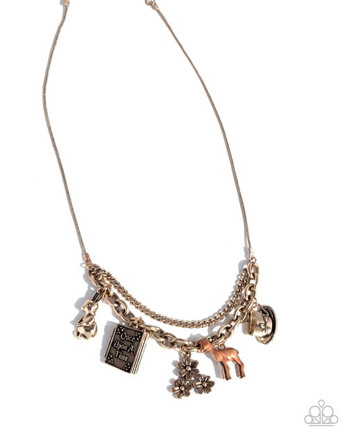 Storybook Setting - Gold - Paparazzi Necklace Image