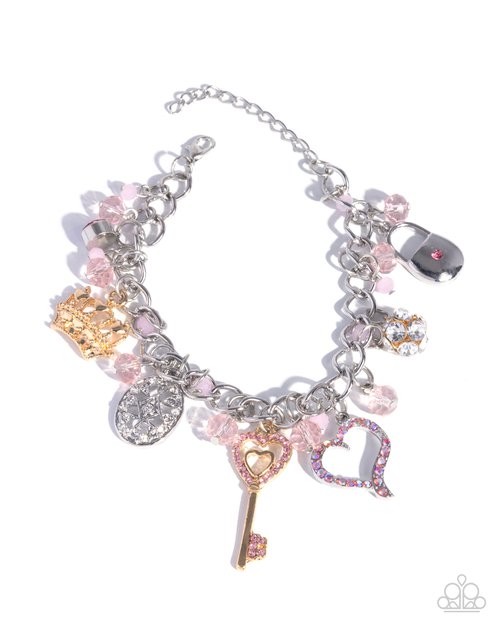 Paparazzi Bracelet ~ Queen of the Party - Pink