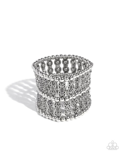 Stacked Significance - Silver - Paparazzi Bracelet Image