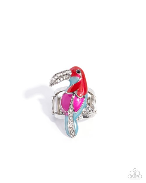 Twinkling Toucan - Red - Paparazzi Ring Image