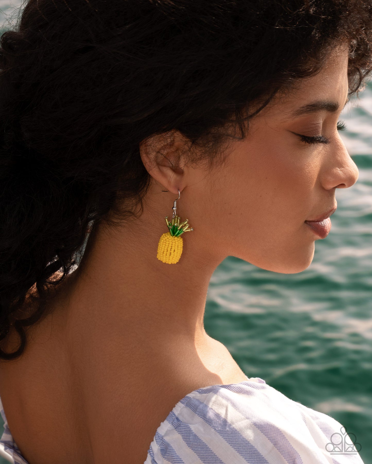 Pleasant Pineapple - Yellow - Paparazzi Earring Image