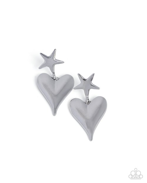 Dynamic Disposition - Silver - Paparazzi Earring Image