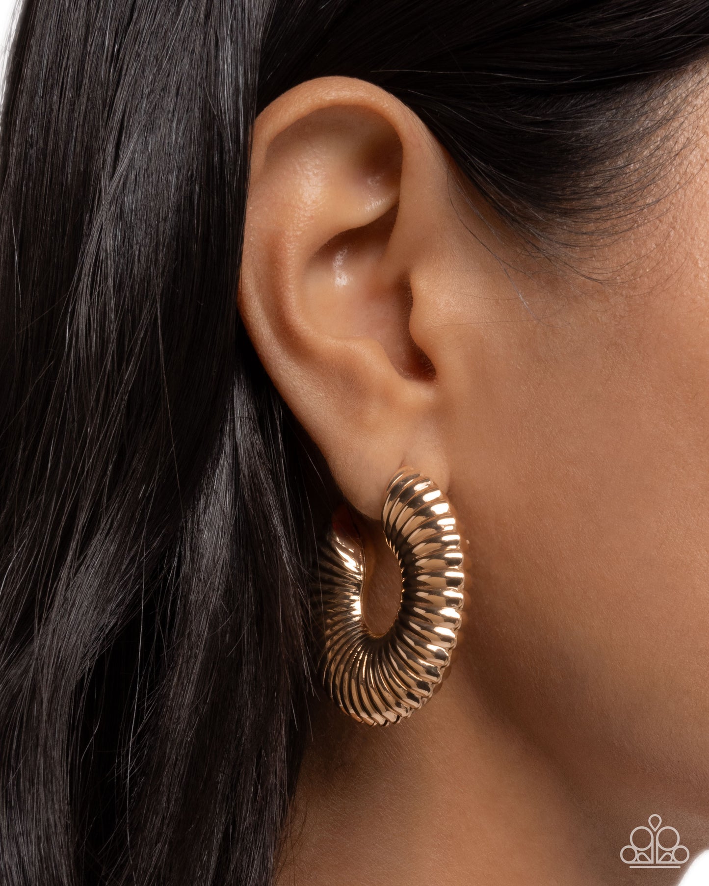 Spontaneous Spirals - Gold - Paparazzi Earring Image