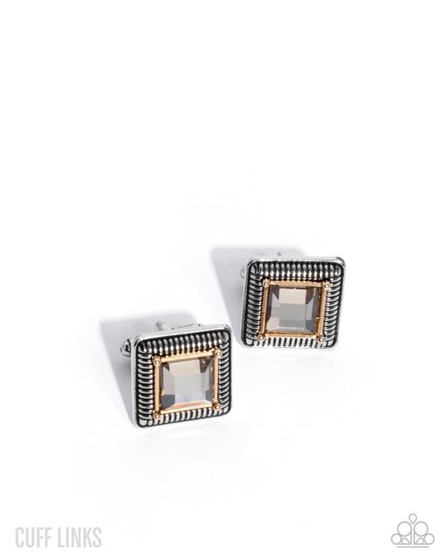 Collectors Cuff Links - Silver - Paparazzi Bracelet Image