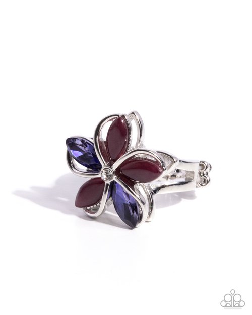 Floral Fabrication - Purple - Paparazzi Ring Image