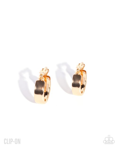 Sleek Spell - Gold - Paparazzi Earring Image