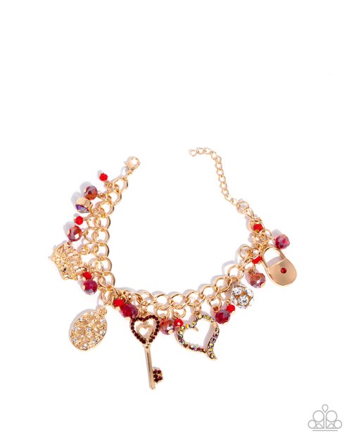 Queen of the Party - Red - Paparazzi Bracelet Image